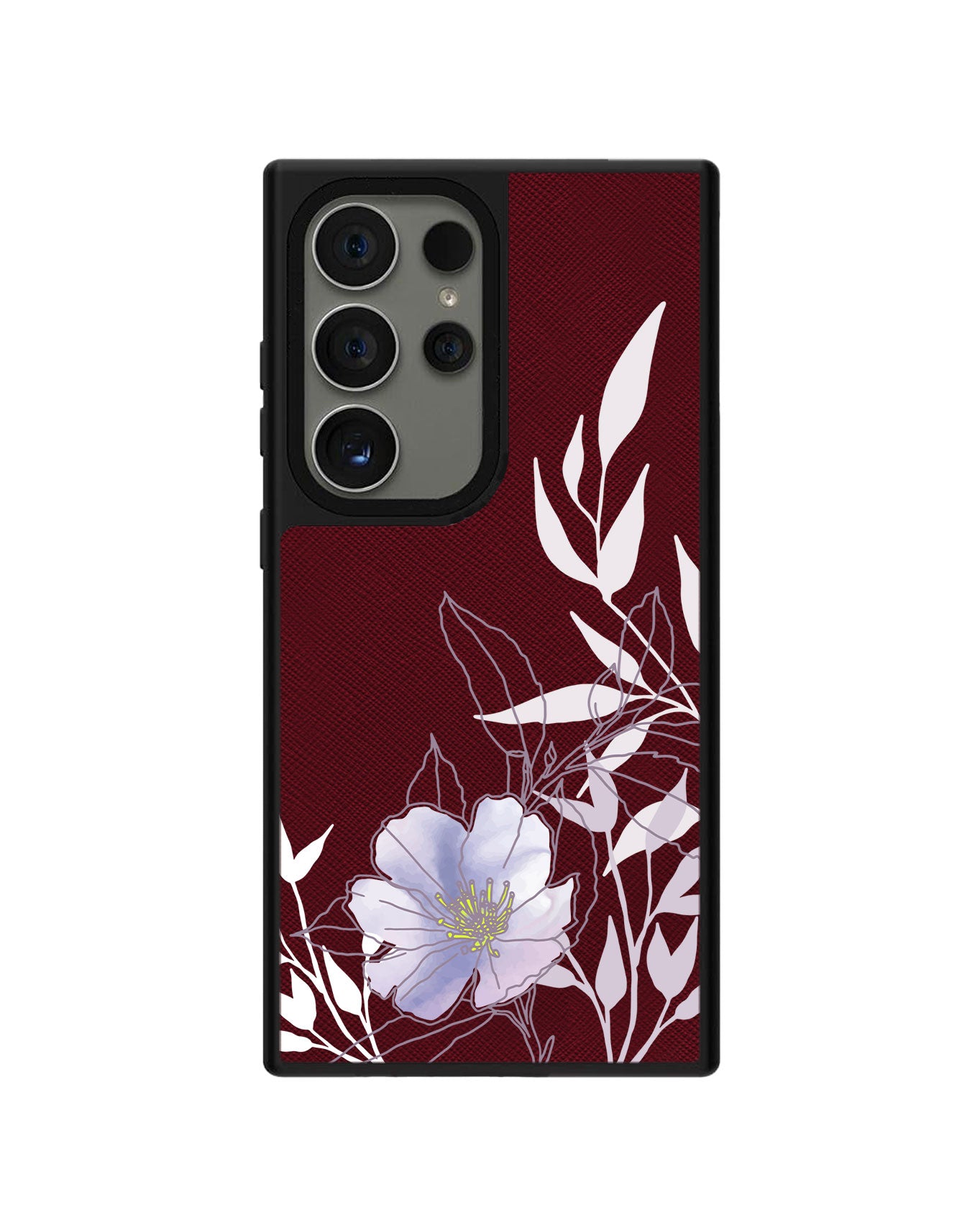 Android Leather Grip Case - Purple Lily