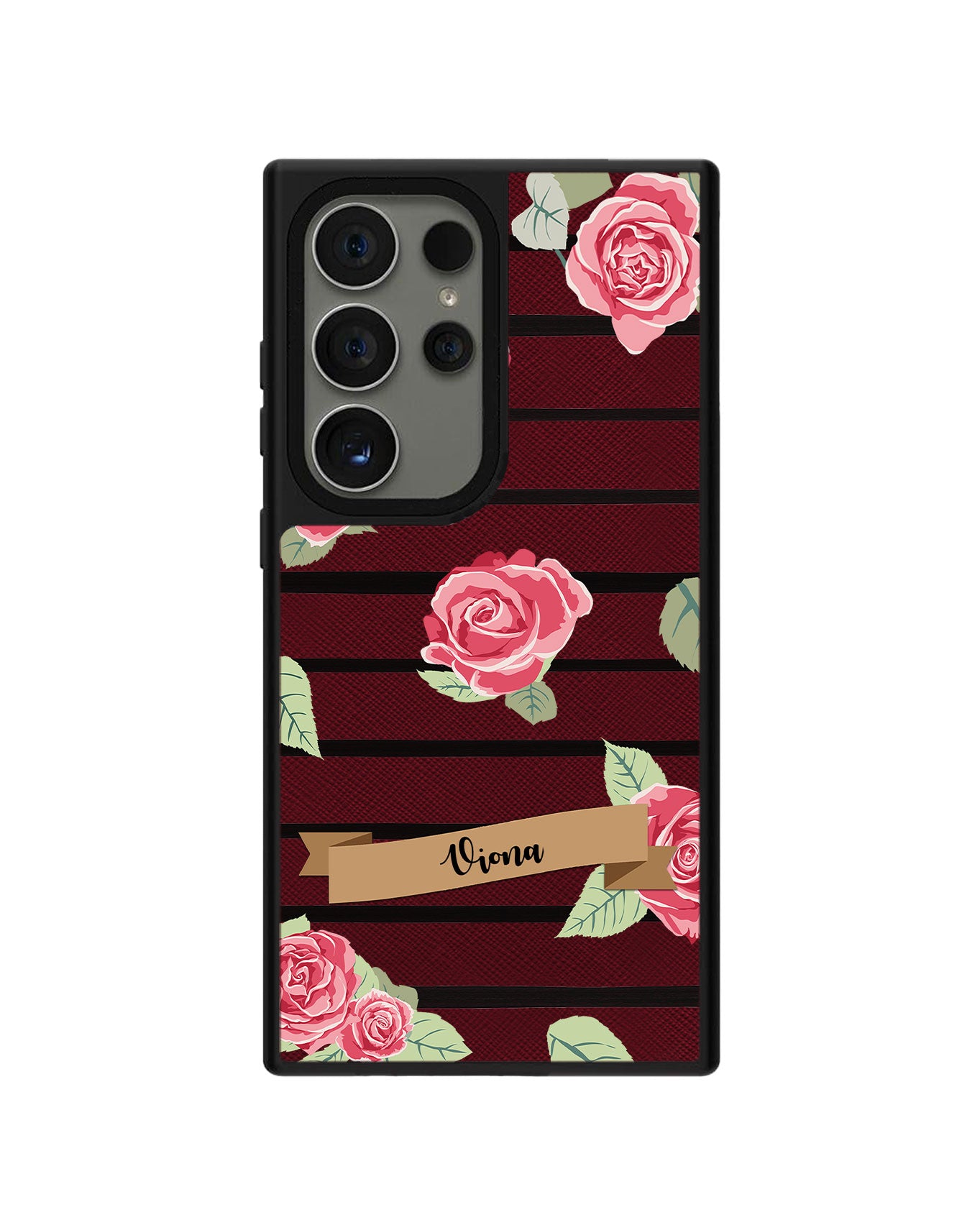 Android Leather Grip Case - Rose