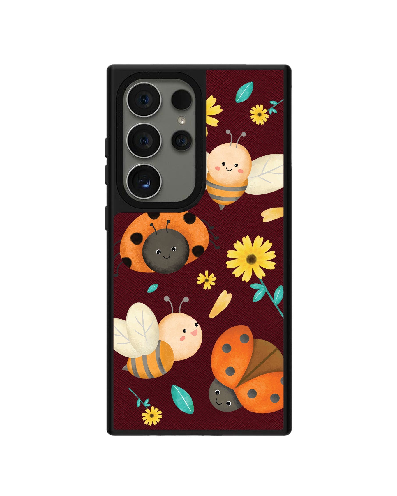 Android Leather Grip Case - Lady Bug & Bee