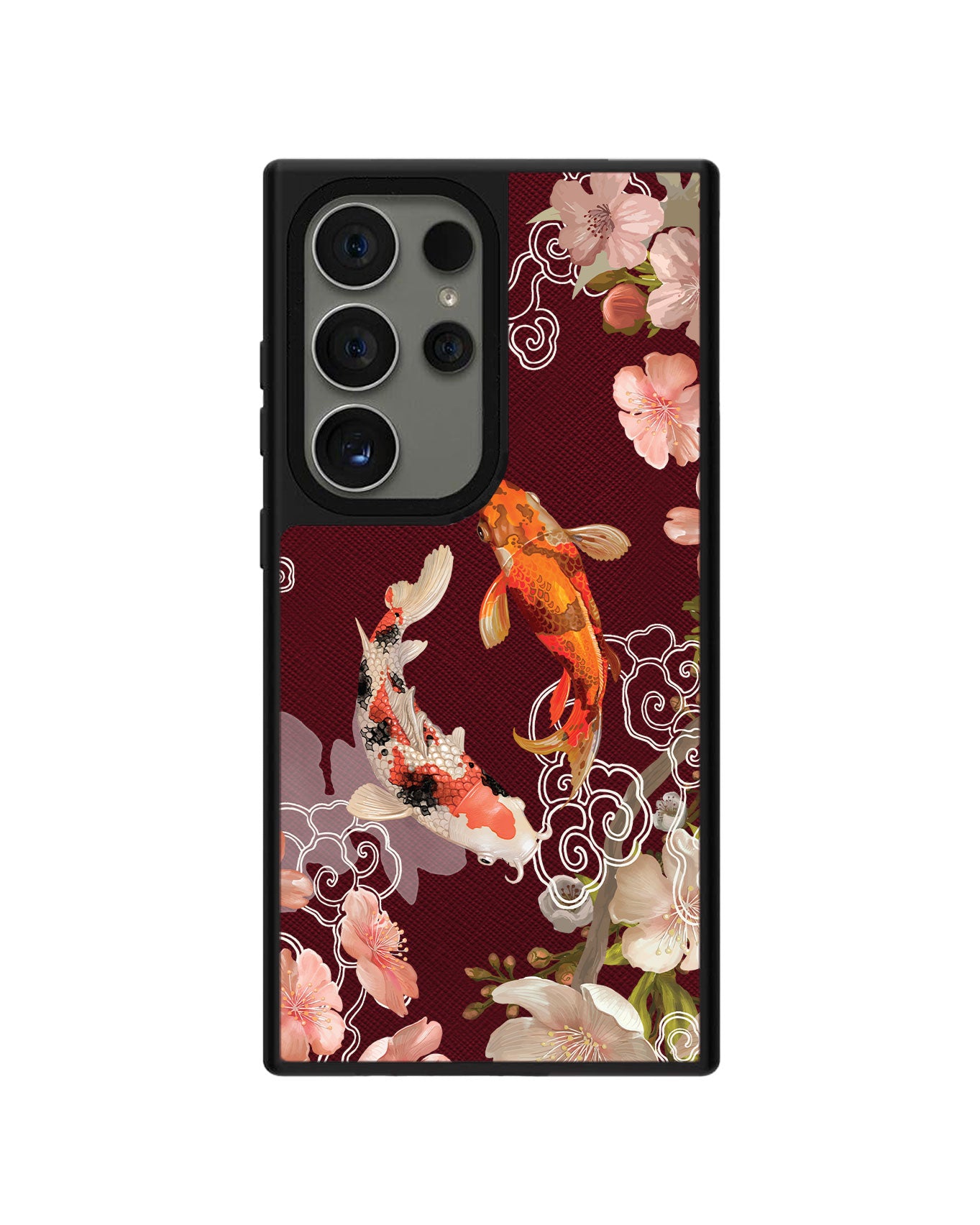 Android Leather Grip Case - Oil Painting Koi