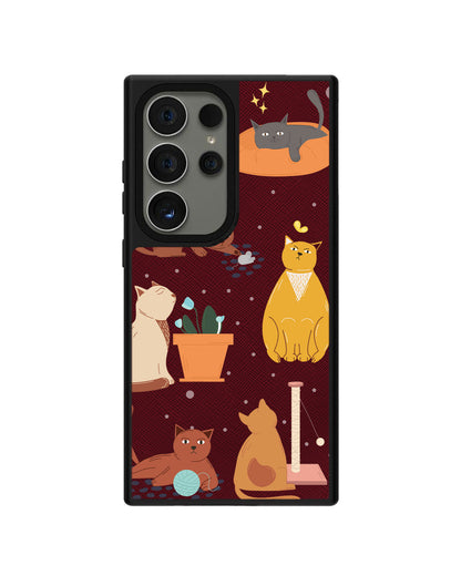 Android Leather Grip - Playful Cat