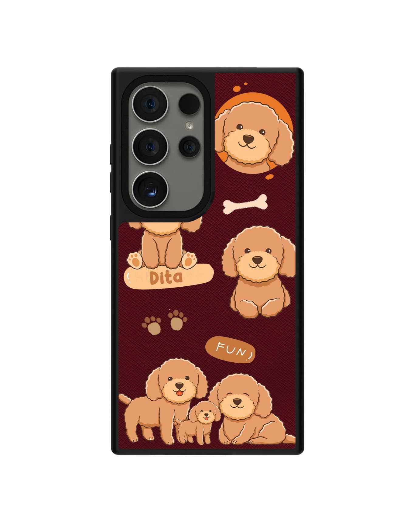 Android Leather Grip Case - Poodle Squad 4.0