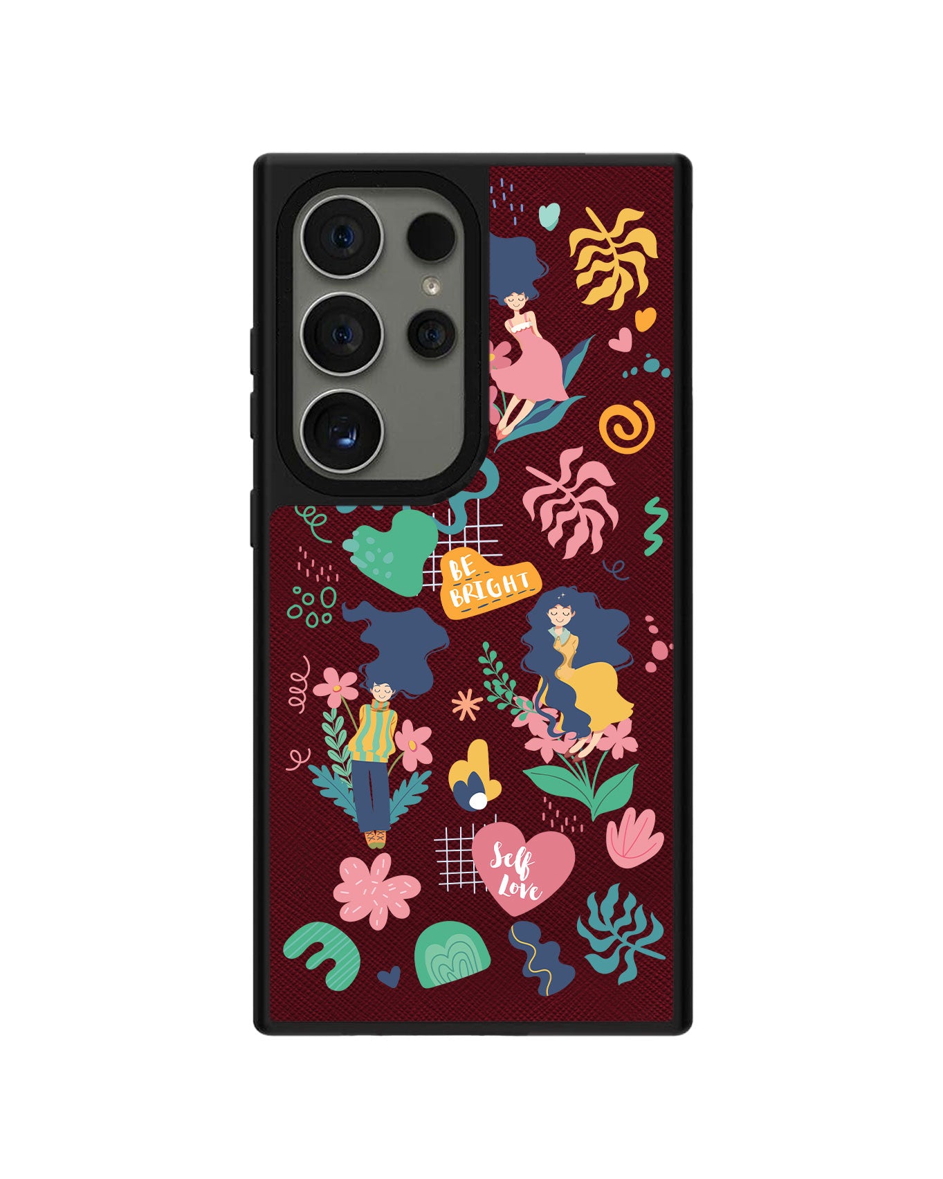 Android Leather Grip Case - Self Love Sticker Pack 2.0