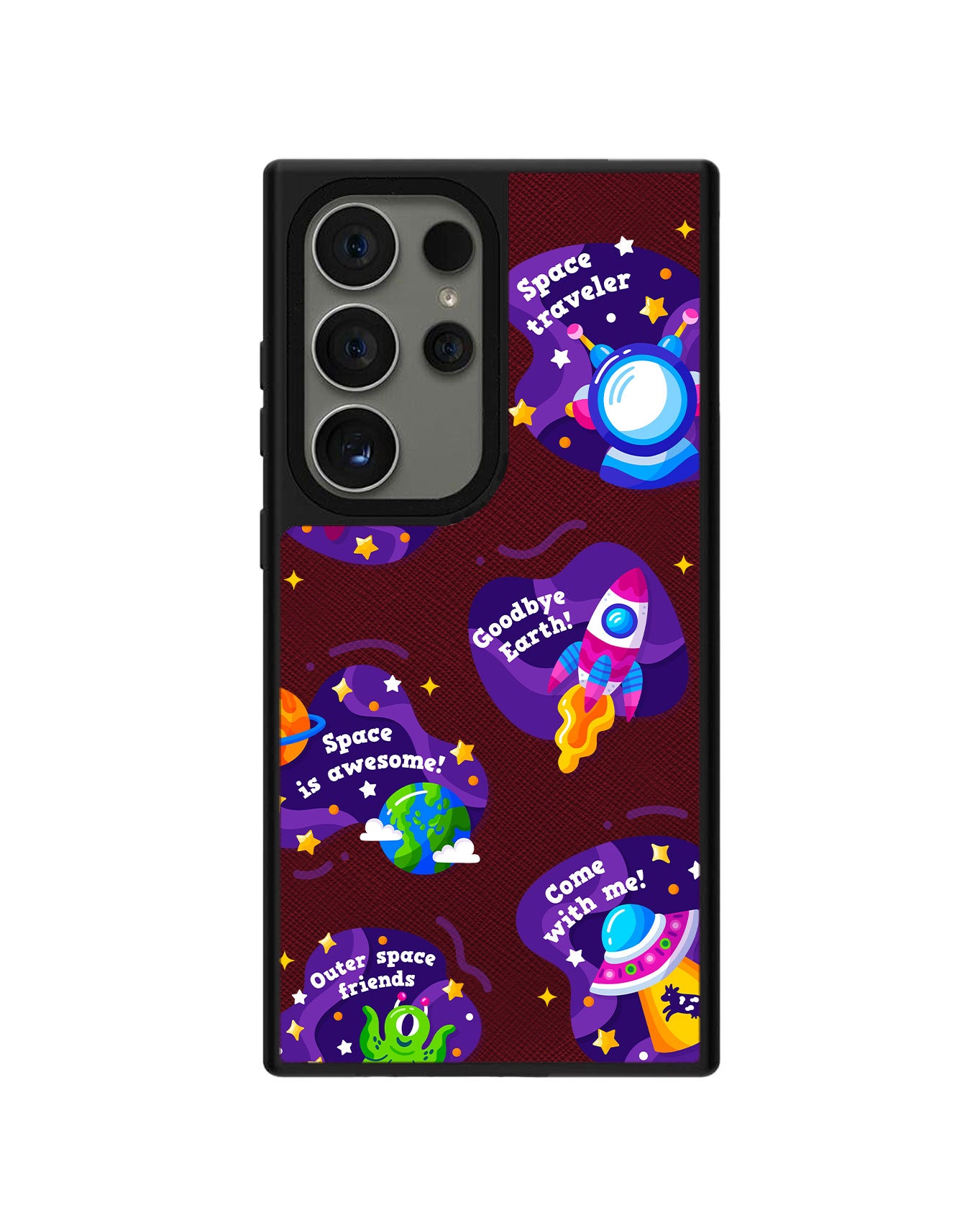 Android Leather Grip Case - Space Traveller