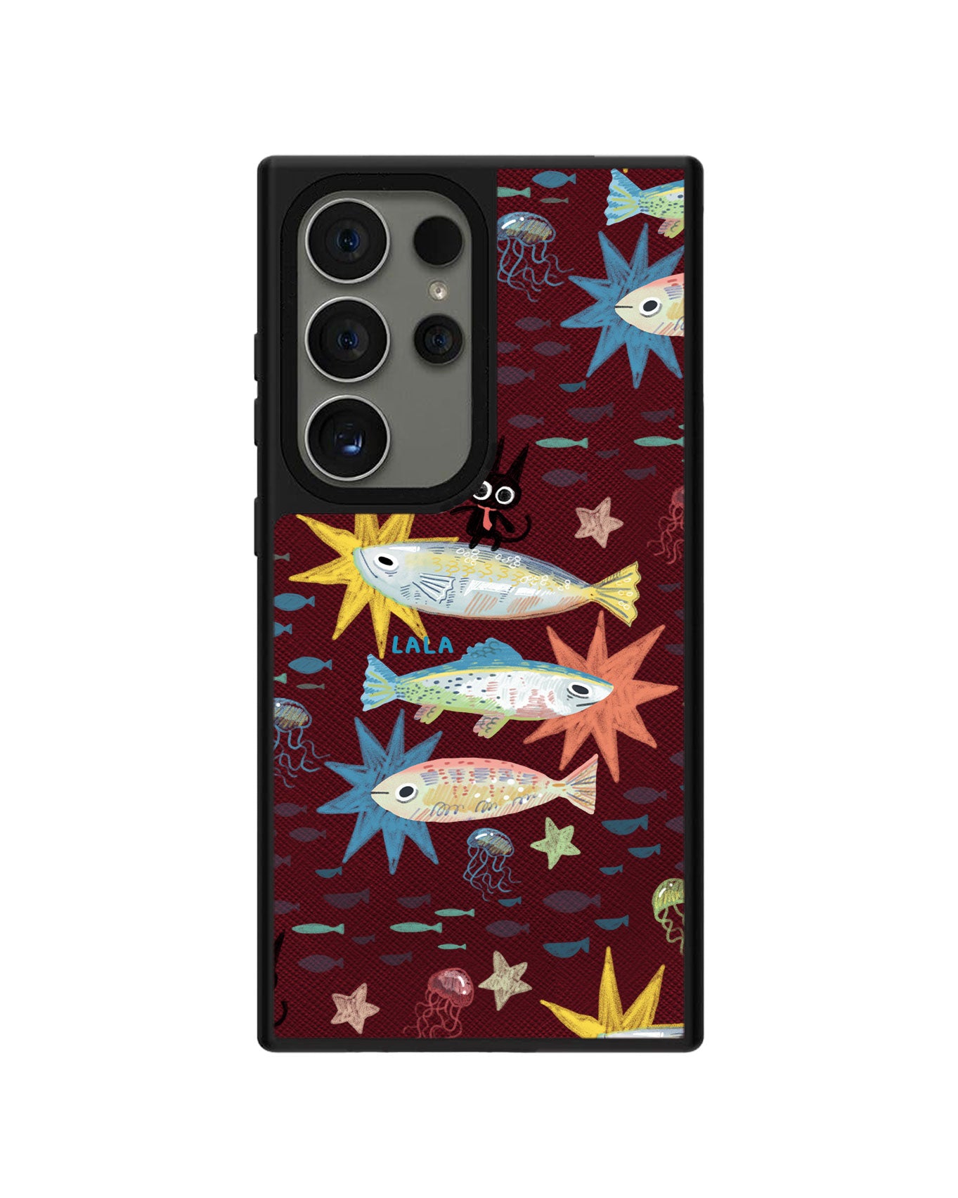 Android Leather Grip Case - The Fish Surfer