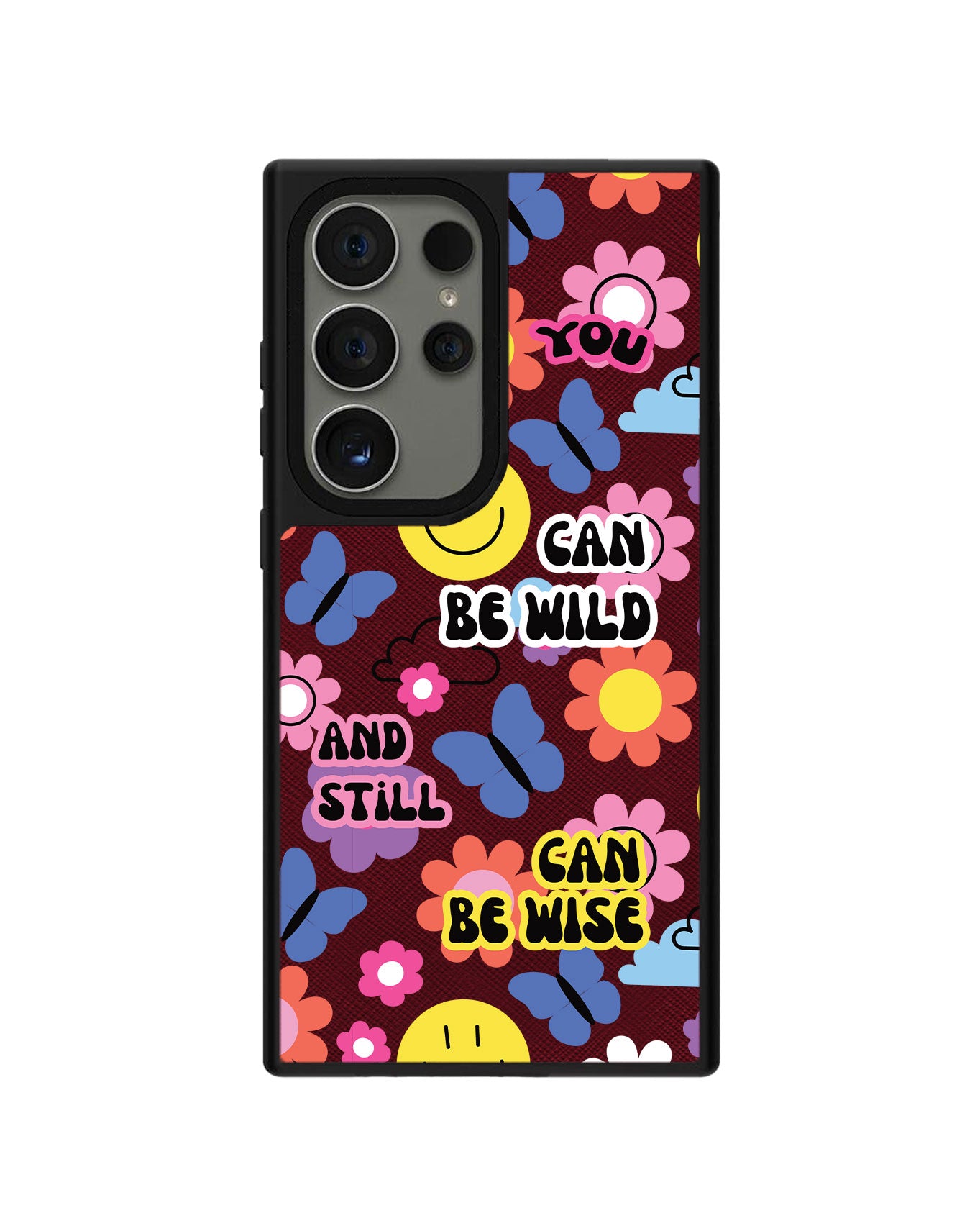 Android Leather Grip Case - You Can Be Wild & Wise