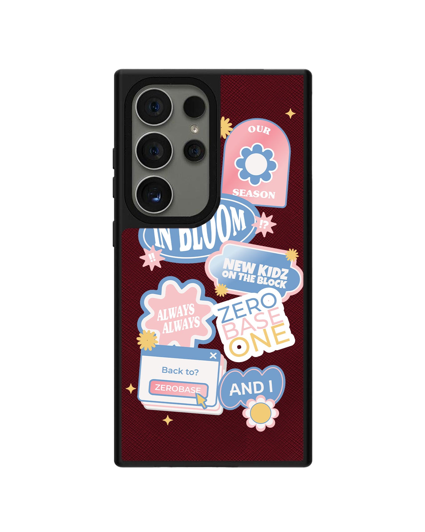 Android Leather Grip Case - Zerobaseone Song Sticker Pack