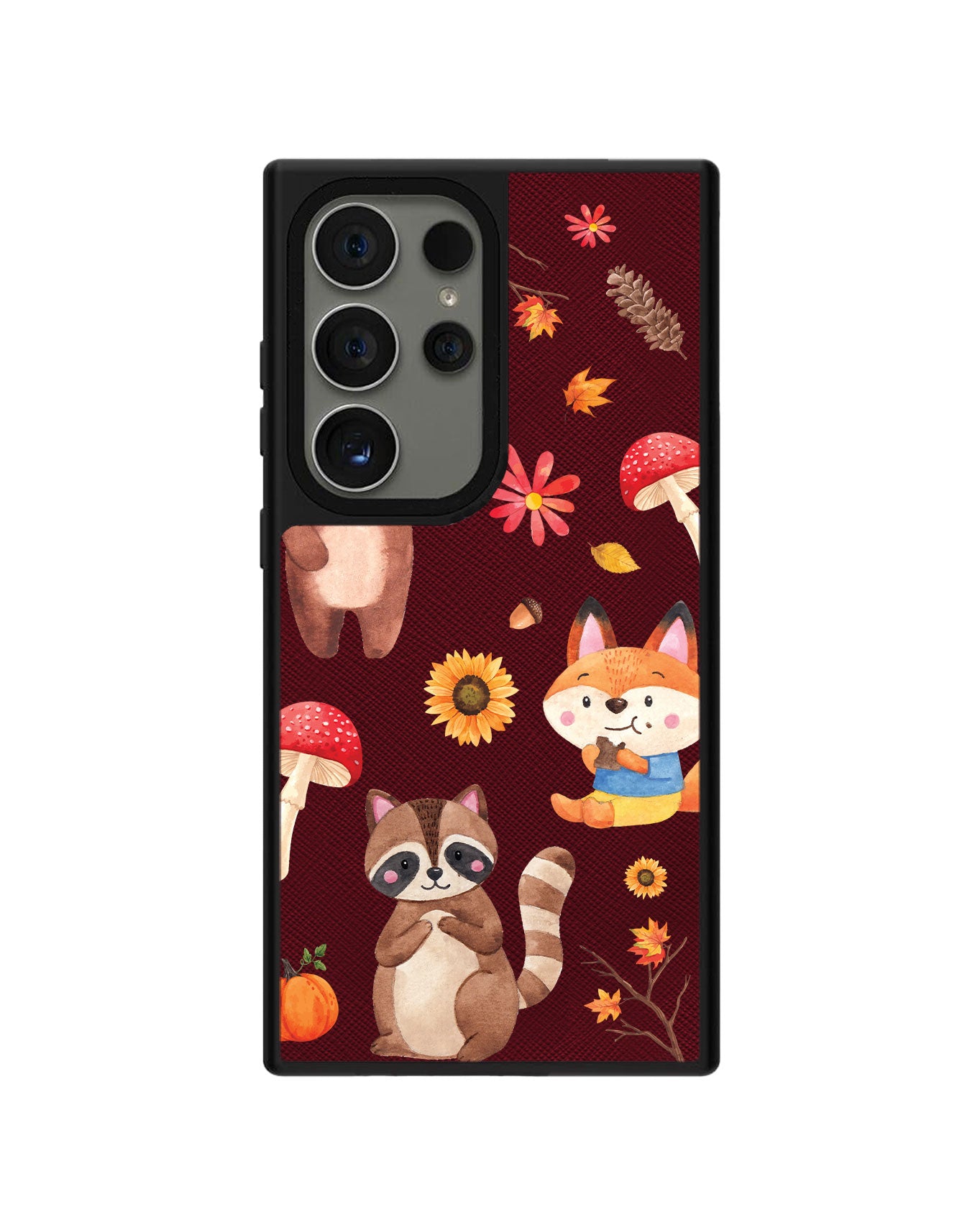 Android Leather Grip Case - Autumn Animals