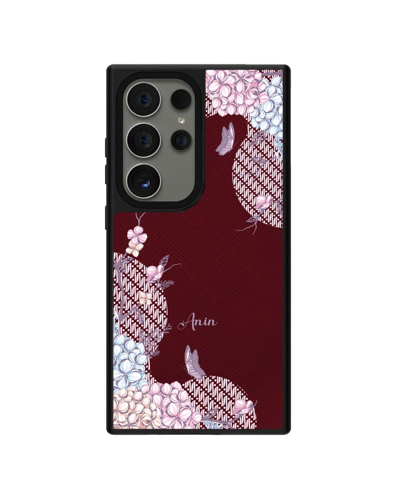 Android Leather Grip Case - Batik Florals