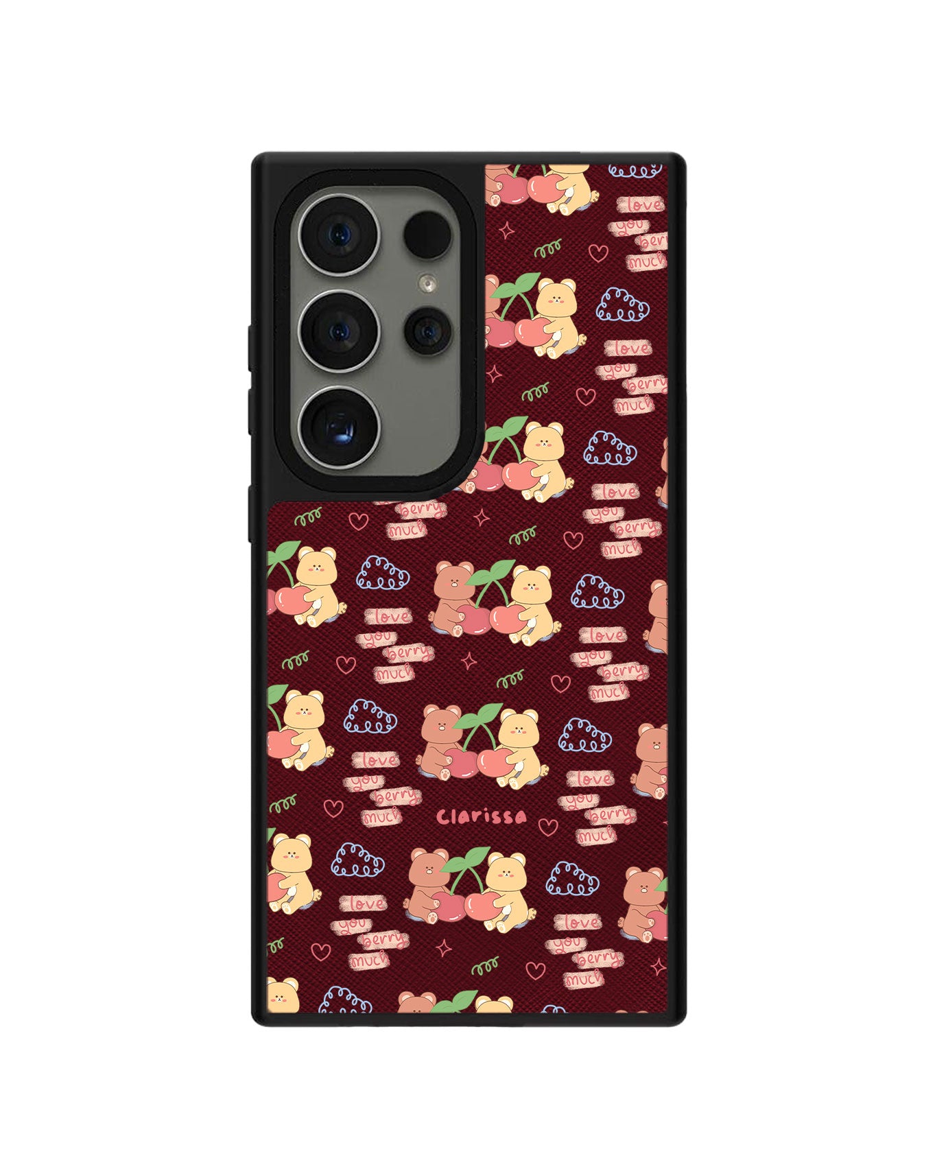 Android Leather Grip Case - Cherry Bear