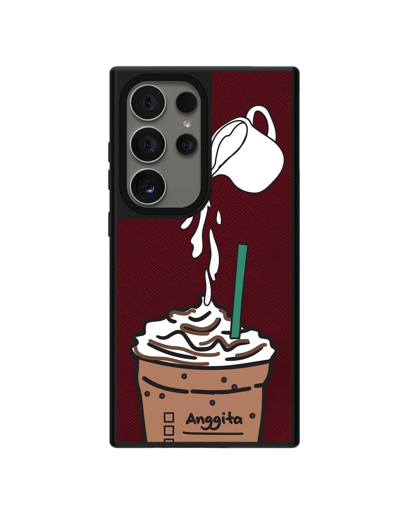 Android Leather Grip Case - Coffee Frappe