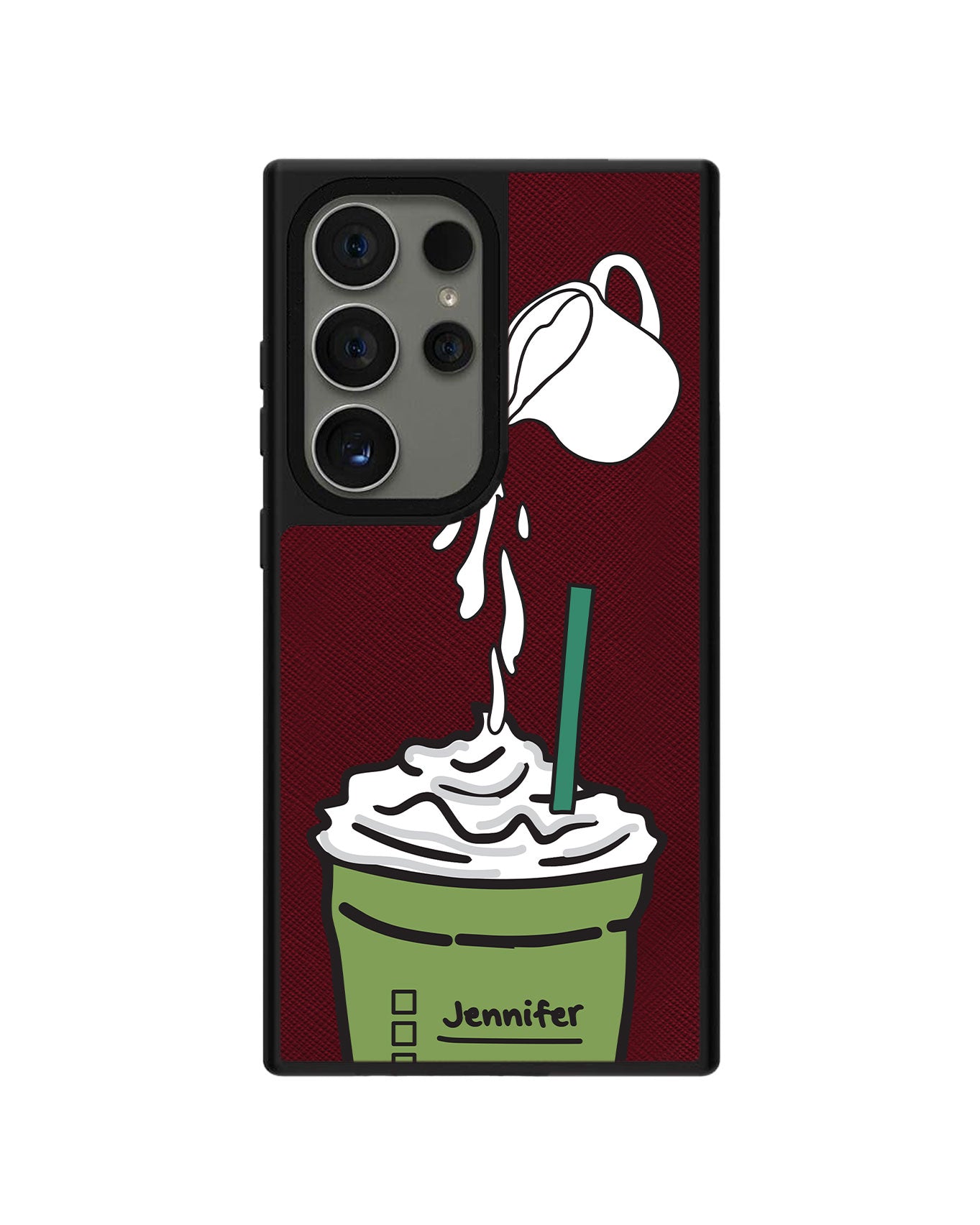 Android Leather Grip Case - Greentea Matcha Frappe