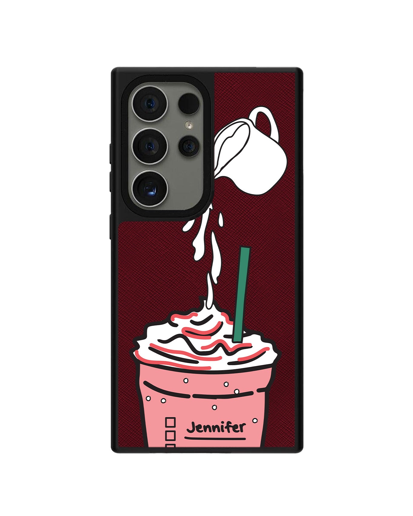 Android Leather Grip Case - Raspberry Frappe