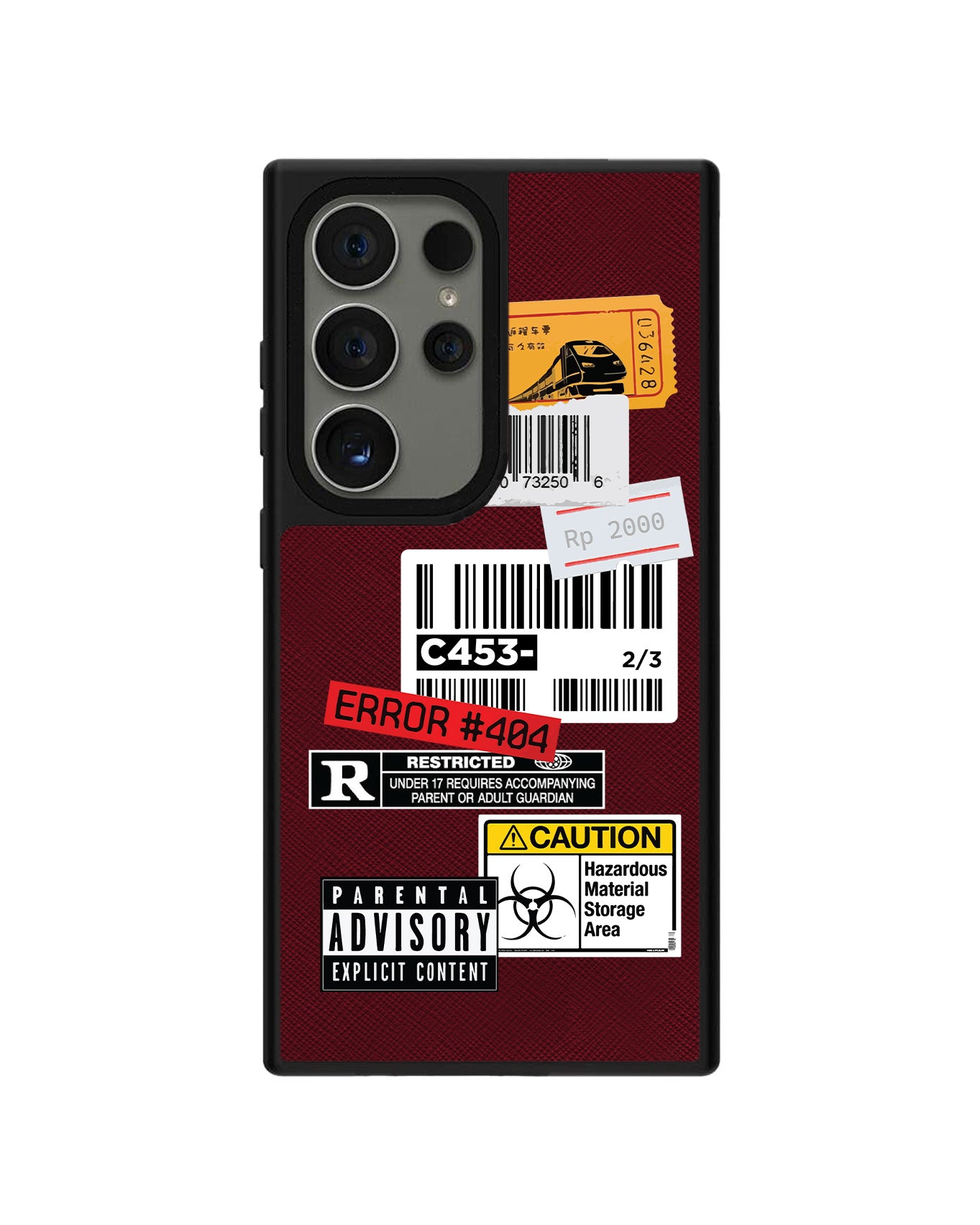 Android Leather Grip Case - Label Sticker Pack