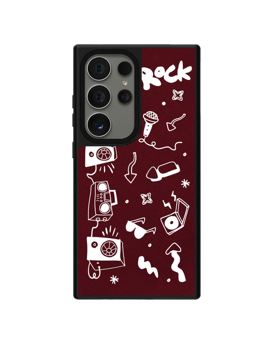 Android Leather Grip - Rock n Roll White