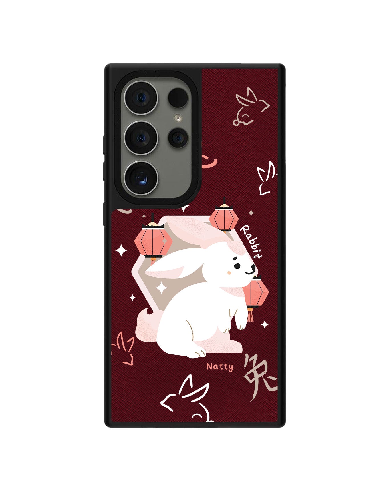 Android Leather Grip Case - Rabbit (Shio / Chinese Zodiac)