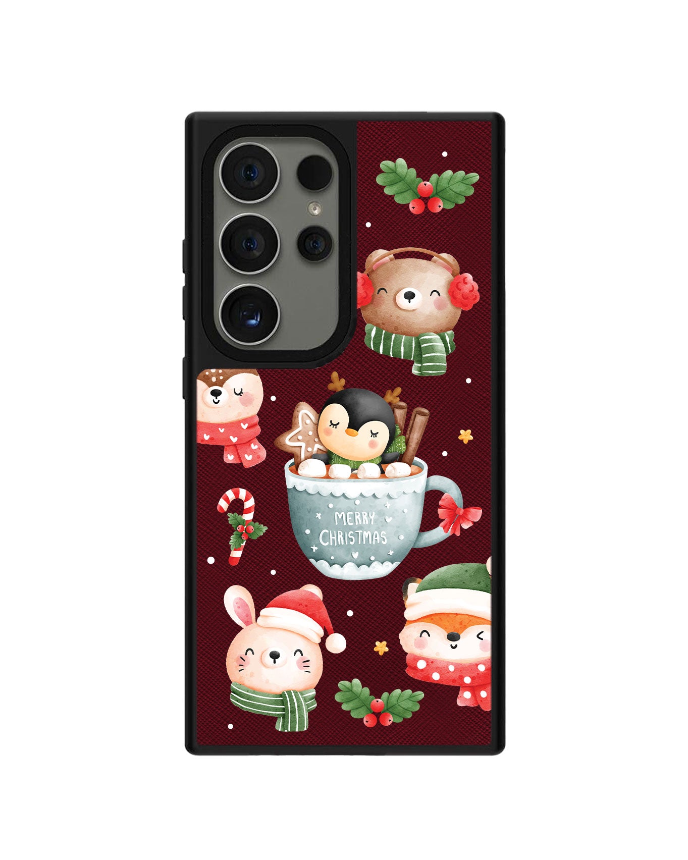 Android Leather Grip Case - Storybook Christmas 2.0