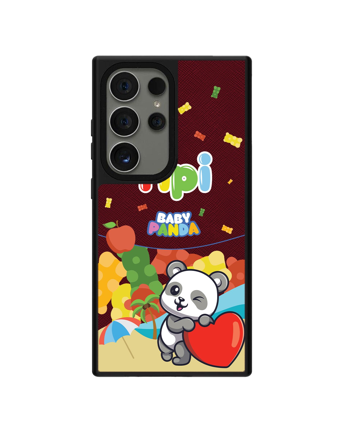 Android Leather Grip Case - Yipi Baby Panda