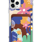 iPhone Magnetic Wallet Case - Abstract Flower 1.0