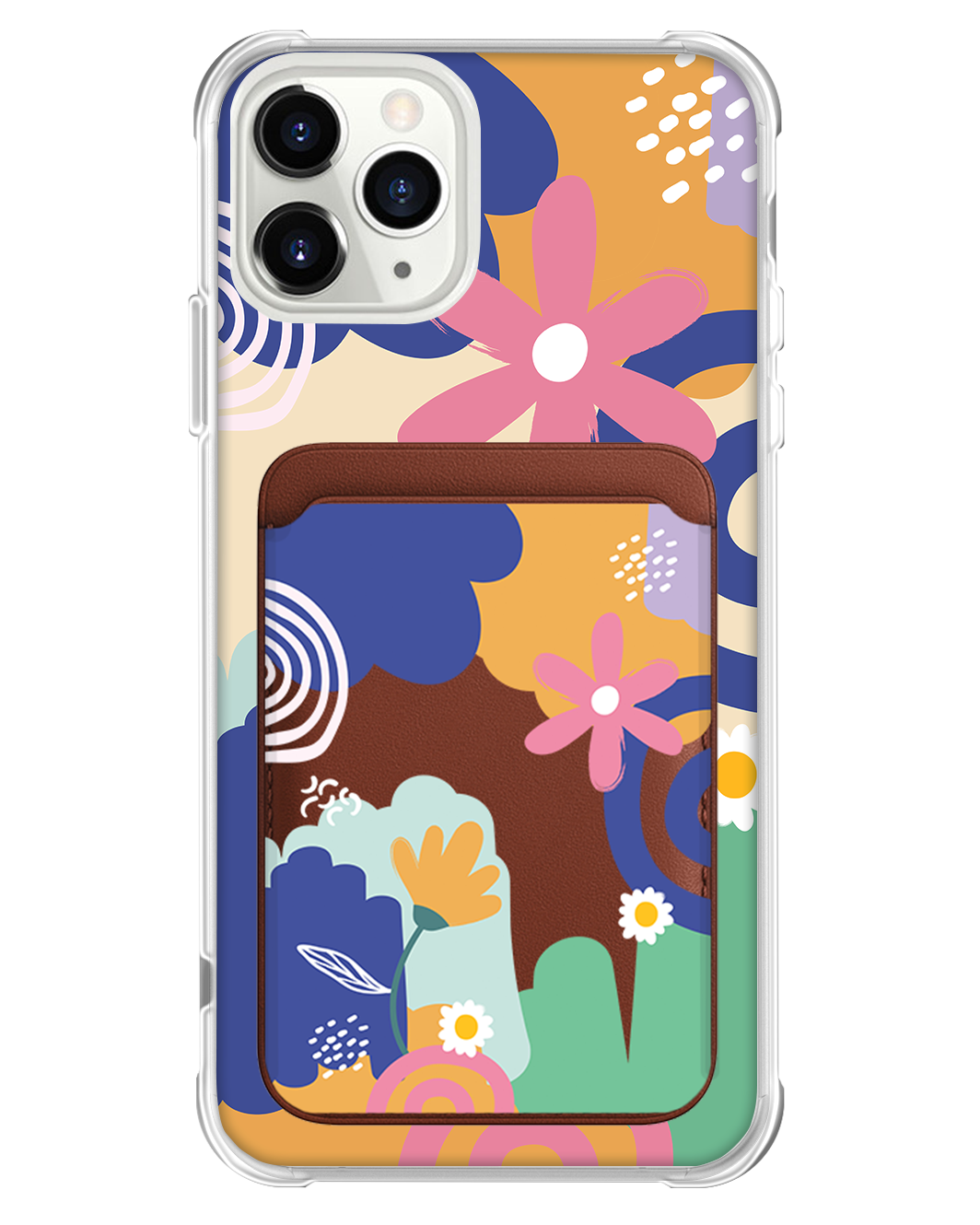 iPhone Magnetic Wallet Case - Abstract Flower 1.0