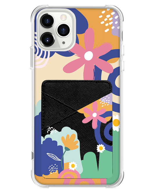 iPhone Phone Wallet Case - Abstract Flower 1.0