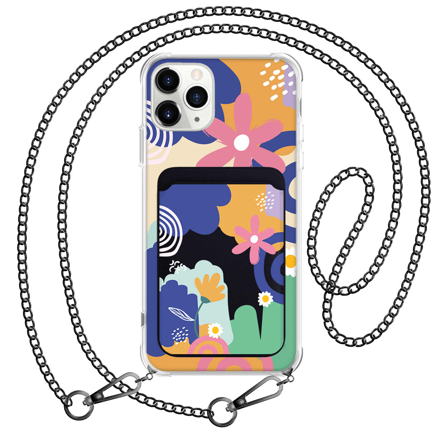 iPhone Magnetic Wallet Case - Abstract Flower 1.0