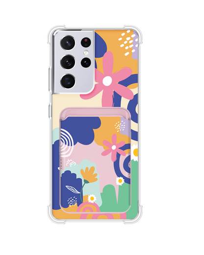Android Magnetic Wallet Case - Abstract Flower 1.0