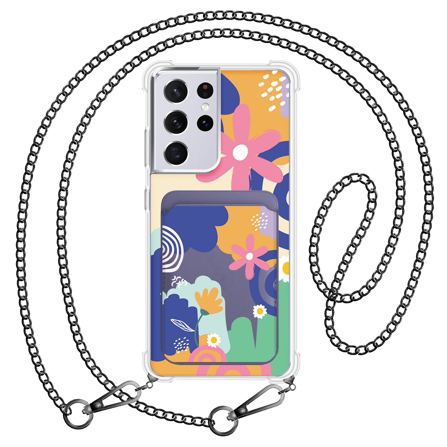 Android Magnetic Wallet Case - Abstract Flower 1.0