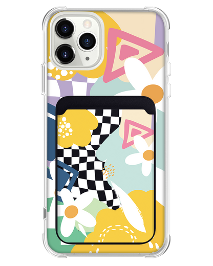 iPhone Magnetic Wallet Case - Abstract Flower 2.0