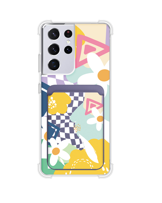 Android Magnetic Wallet Case - Abstract Flower 2.0