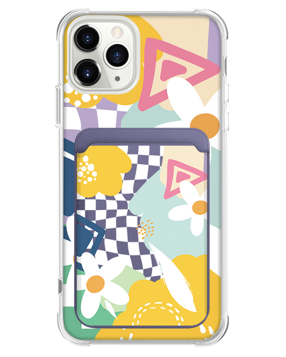 iPhone Magnetic Wallet Case - Abstract Flower 2.0