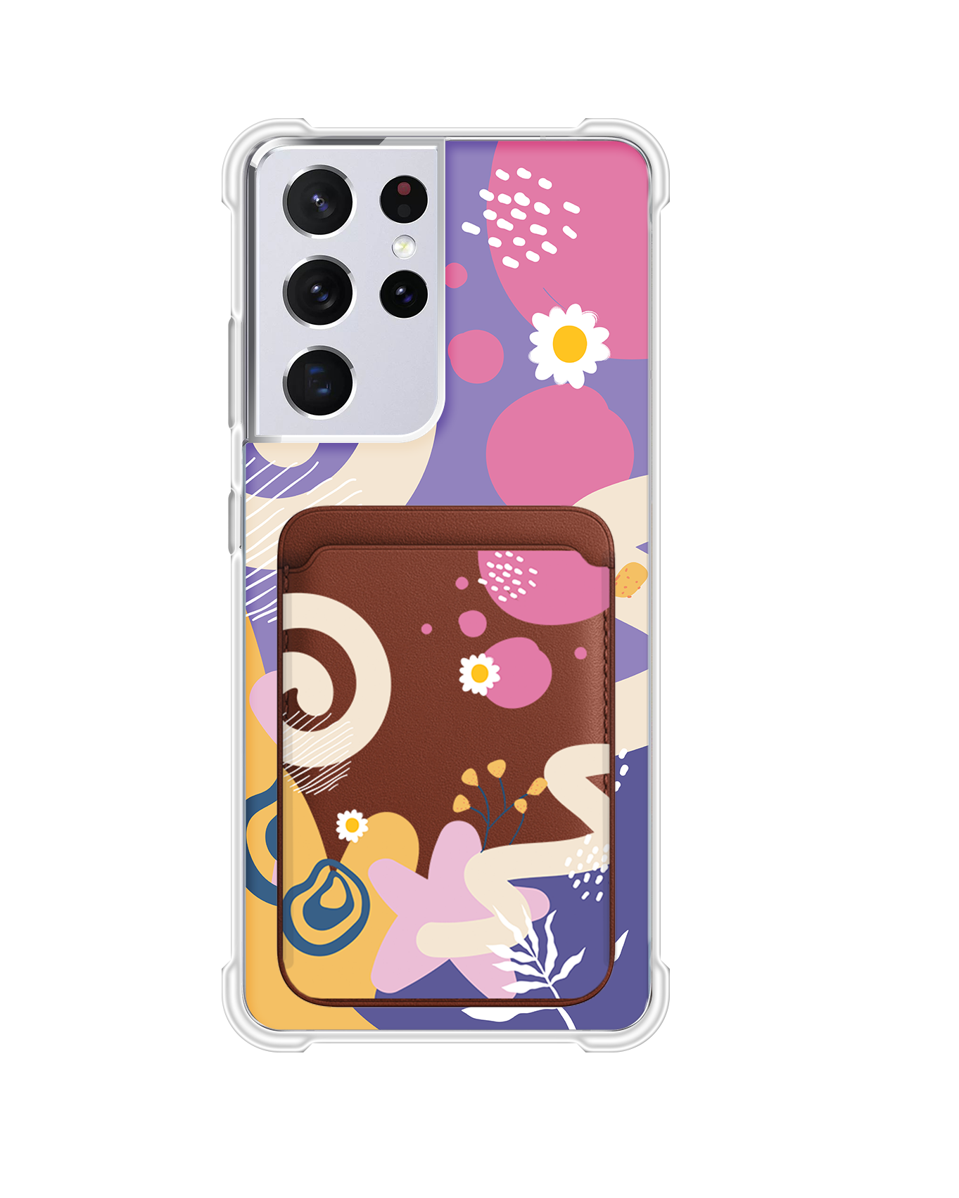 Android Magnetic Wallet Case - Abstract Flower 3.0