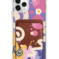 iPhone Magnetic Wallet Case - Abstract Flower 3.0