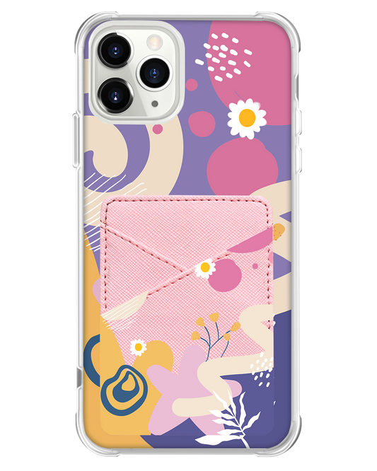 iPhone Phone Wallet Case - Abstract Flower 3.0