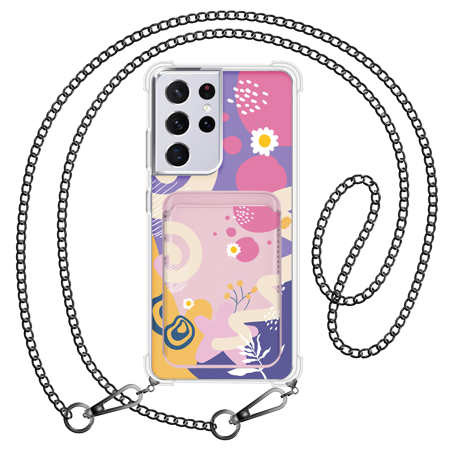 Android Magnetic Wallet Case - Abstract Flower 3.0