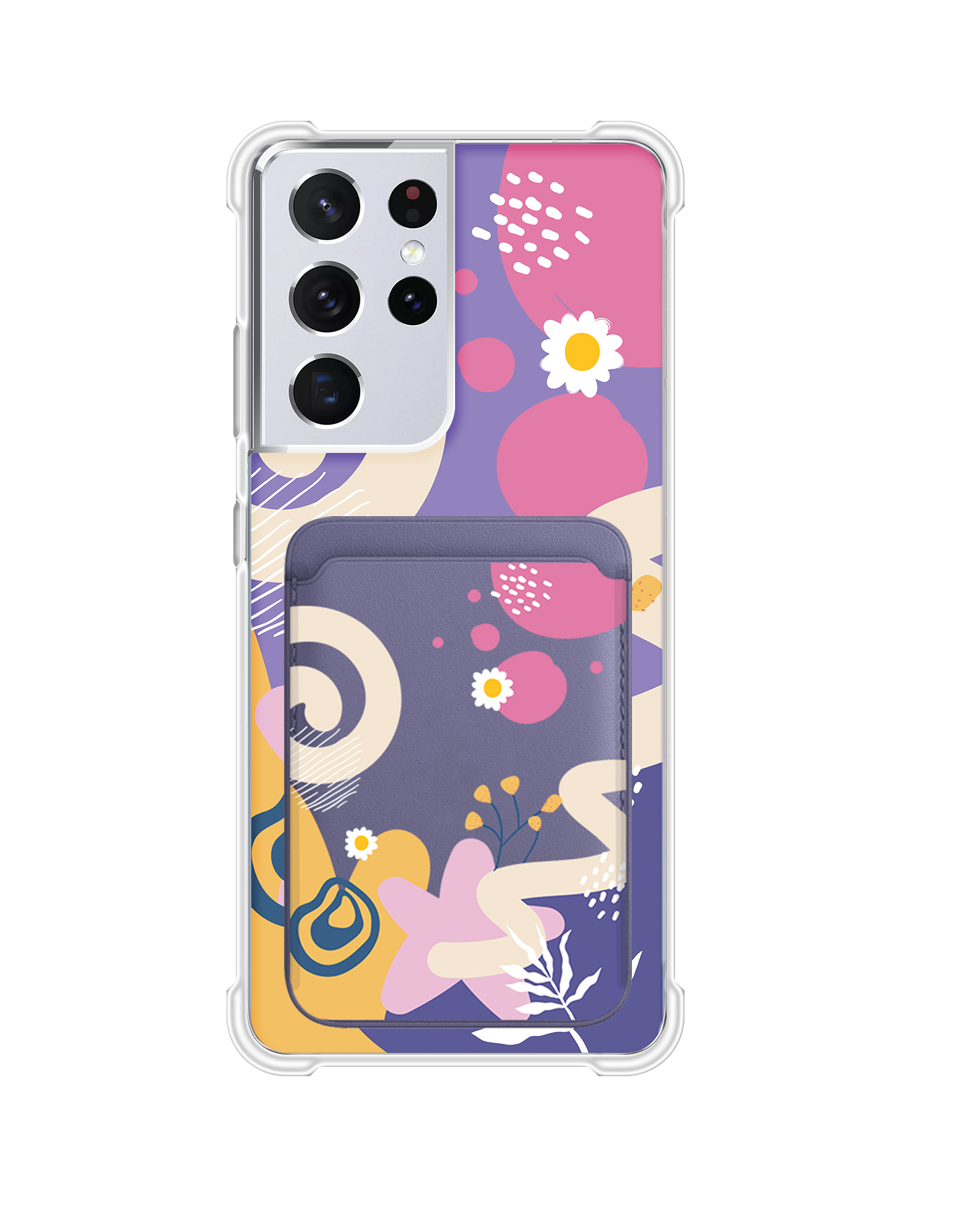 Android Magnetic Wallet Case - Abstract Flower 3.0