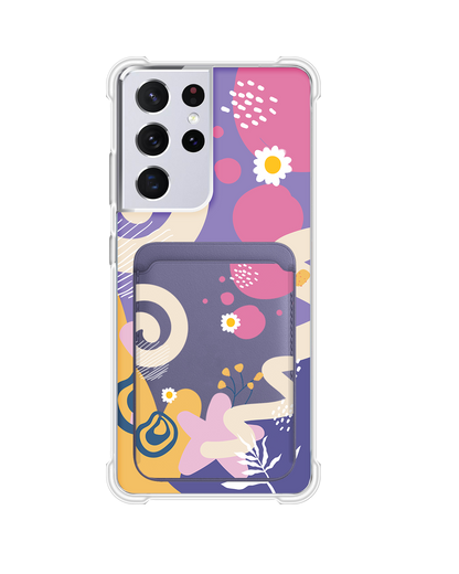 Android Magnetic Wallet Case - Abstract Flower 3.0