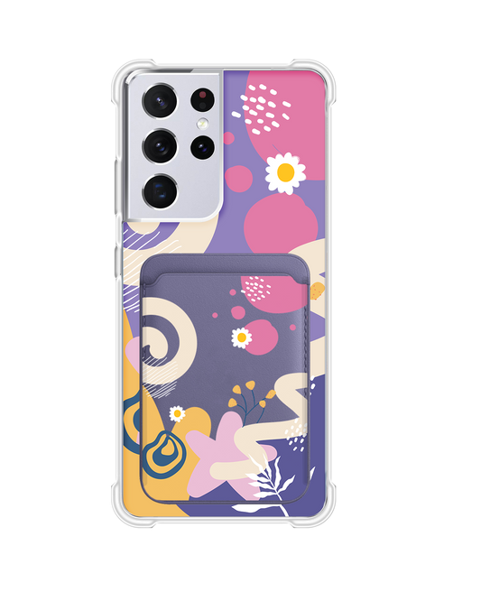 Android Magnetic Wallet Case - Abstract Flower 3.0