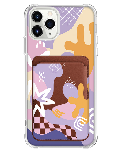 iPhone Magnetic Wallet Case - Abstract Flower 4.0
