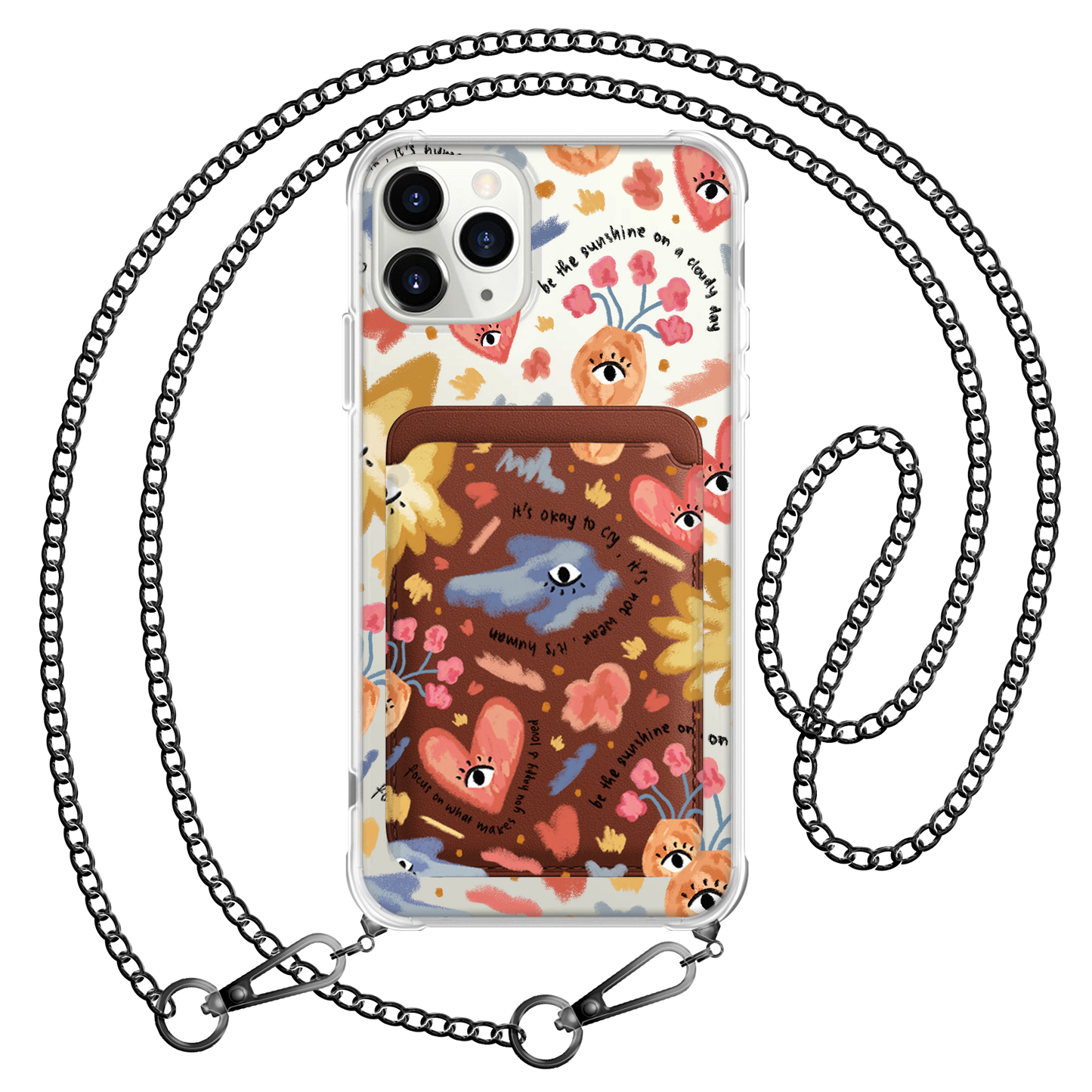 iPhone Magnetic Wallet Case - Abstract Lovers