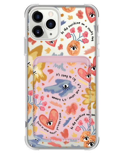 iPhone Magnetic Wallet Case - Abstract Lovers