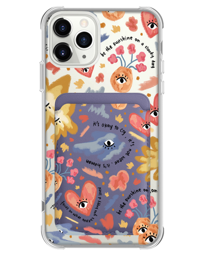iPhone Magnetic Wallet Case - Abstract Lovers