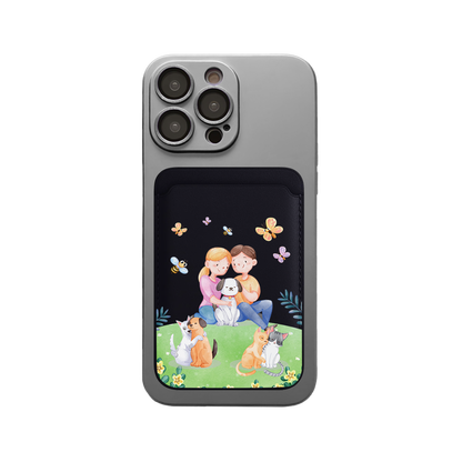 iPhone Magnetic Wallet Silicone Case - Adorable Animal