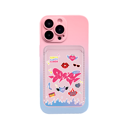 iPhone Magnetic Wallet Silicone Case - Aespa Spicy
