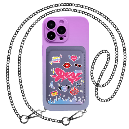 iPhone Magnetic Wallet Silicone Case - Aespa Spicy