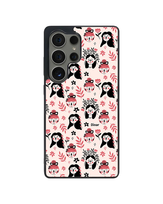 Android Avant-Gloss Grip Case - Flowery Faces