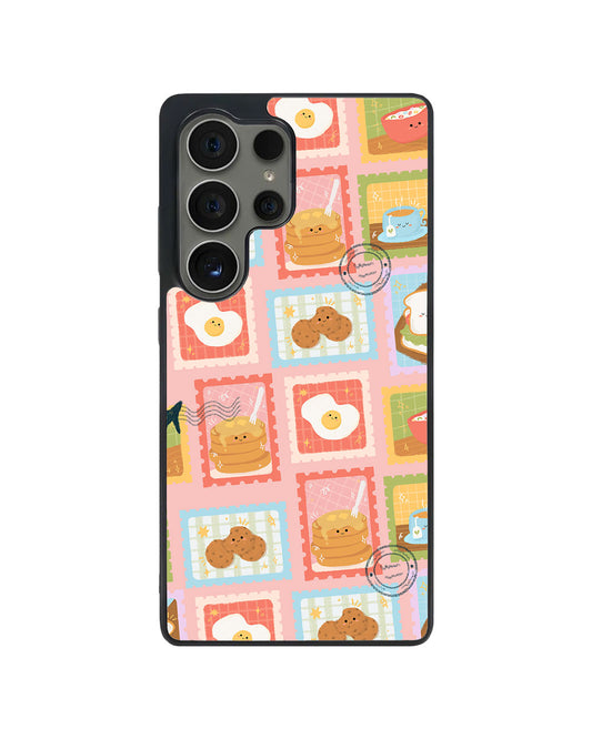 Android Avant-Gloss Grip Case - Breakfast Menu Stamps
