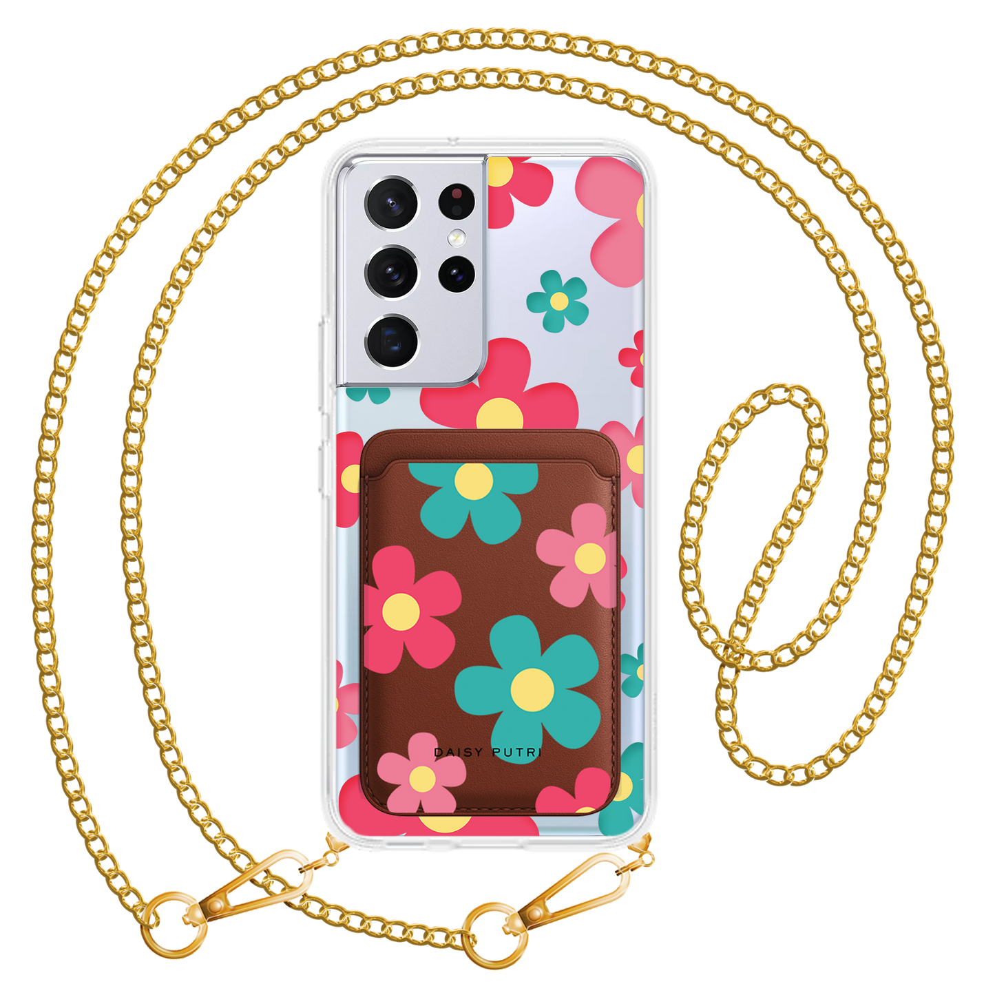 Android Magnetic Wallet Case - Daisy Delight 2.0