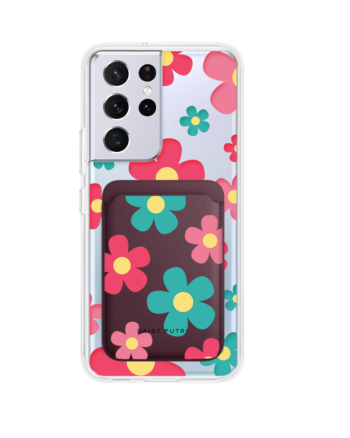 Android Magnetic Wallet Case - Daisy Delight 2.0