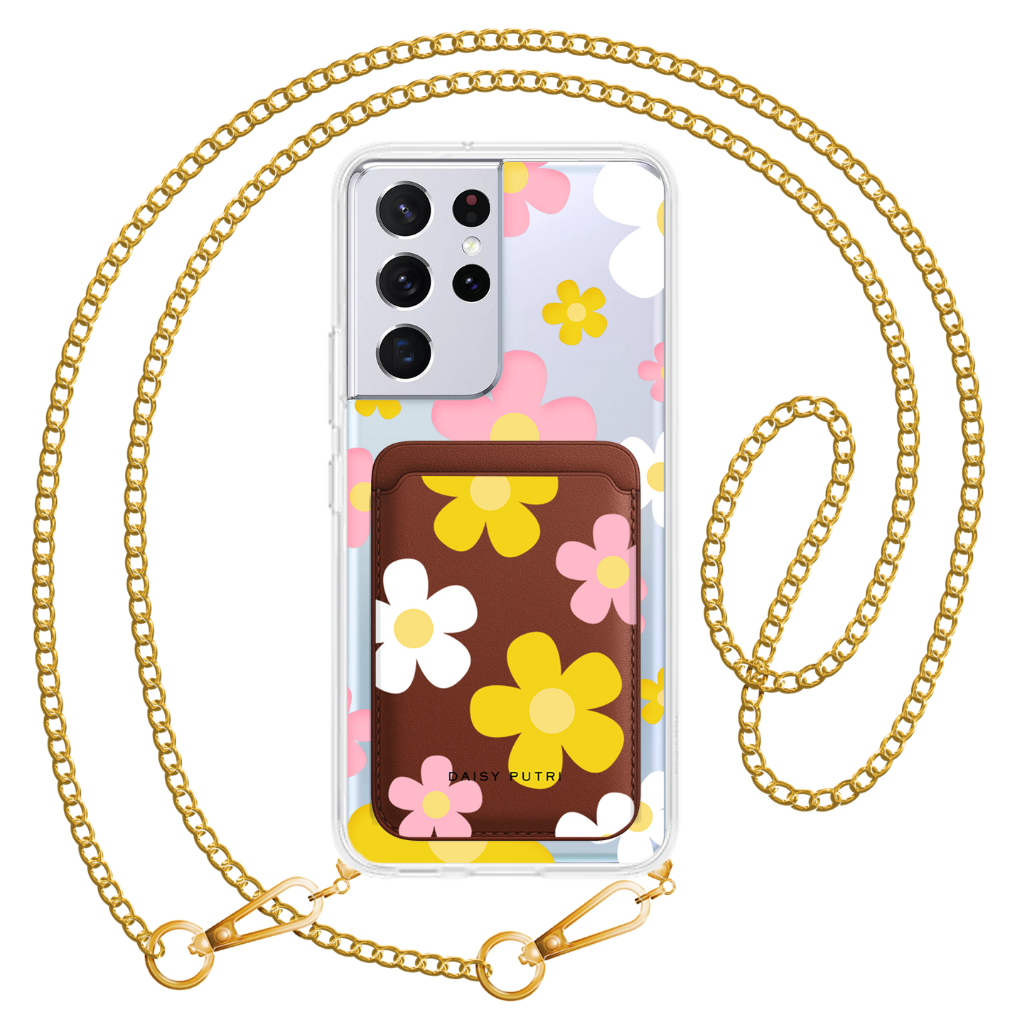 Android Magnetic Wallet Case - Daisy Fresh